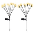 thumbnail image 1 of Lámpara 2 piezas de luz solar de jardín de uso conveniente para la decoración del patio del paisaje del jardín del hogar (luz cálida + 10 LED) Tmvgtek Para estrenar, 1 of 8