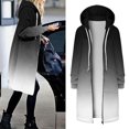 thumbnail image 1 of Puntoco - Chaqueta con capucha para mujer, con cremallera, manga larga, con bolsillo, blusa, abrigo Puntoco Puntoco-7705, 1 of 6