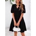 thumbnail image 3 of Vestido KIRUNDO Oyelet Summer para mujer con cuello en V, negro, XXL, 3 of 9