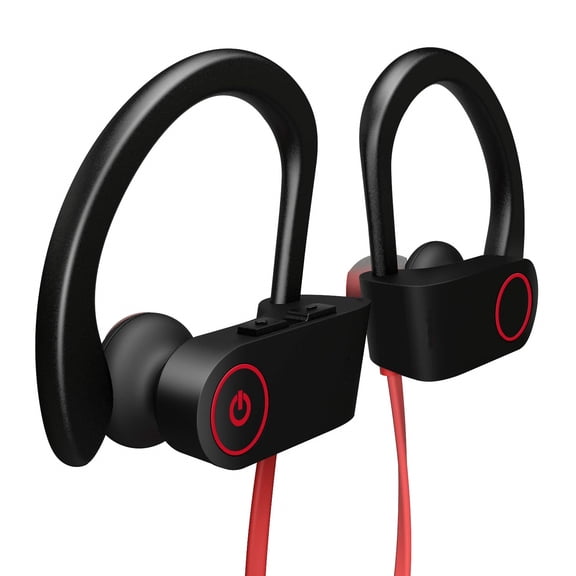 Bluetooth Earphones, IPX7 Waterproof Sport Wireless Headphones [7-9 Hours Play Time], HiFi Stereo in-Ear Headphones Built-in Noise Cancelling Mic with Carrying Case for Workout, Gym, Running