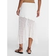 thumbnail image 3 of No Boundaries Asymmetrical Lace Midi Skirt, Women's XXS-XXL, 3 of 5