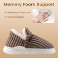 thumbnail image 5 of Fadezar Womens Fuzzy Slippers Memory Foam Warm House Shoes for Women and Men, 5 of 6