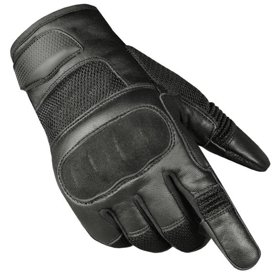 Jackets 4 Bikes Men's Motorcycle Tactical Premium Goat Leather & AirMesh Biker Gloves