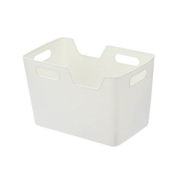 Yhmxh Utensilios de cocina Contenedores de plástico blancos para organizar la despensa con cuatro asas Muebles para cocina Accesorios de cocina Mueble organizador cocina
