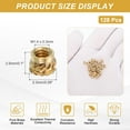 thumbnail image 2 of Heat Set Threaded Inserts, 128 Pcs M1.4 x 2.5mm L x 2.3mm OD Pure Brass Metric Knurled Nuts Female Threaded Inserts Embedment Nut for 3D Printing Components and Plastic Materials, 2 of 7