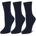 thumbnail image 2 of Sugar Free Sox 24302 Womens Crew Diabetic Socks, Navy - Pack of 3, 2 of 8