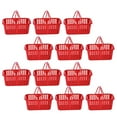 thumbnail image 4 of 20Pcs Plastic Fruit Baskets Double Handles Storage Baskets Household Baskets Red, 4 of 6