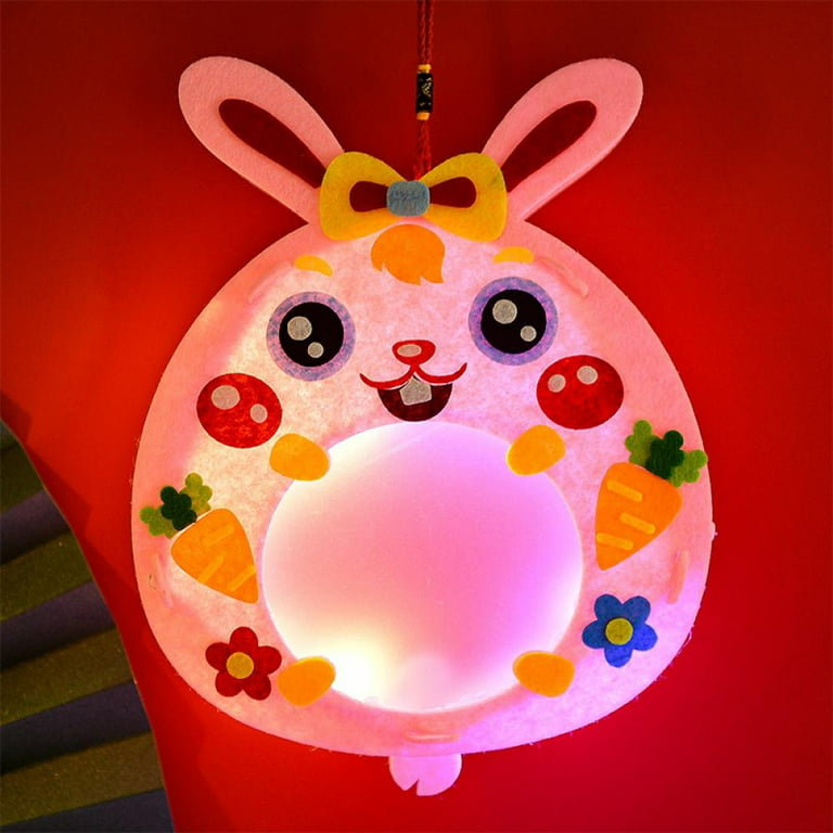 3D Art Kit for Kids - Makes A Light-Up Animal Lantern with Felt - Kids Gifts - DIY Arts & Craft Kits for Girls and Boys Ages 8-12