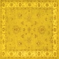 thumbnail image 1 of Ahgly Company Indoor Square Oriental Yellow Traditional Area Rugs, 6' Square, 1 of 4
