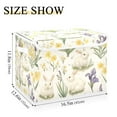 thumbnail image 5 of Yayeee Collapsible Cube Storage Bin with Lid Fabric Closet Decorative Basket with Handles, Floral Rabbit, 5 of 7
