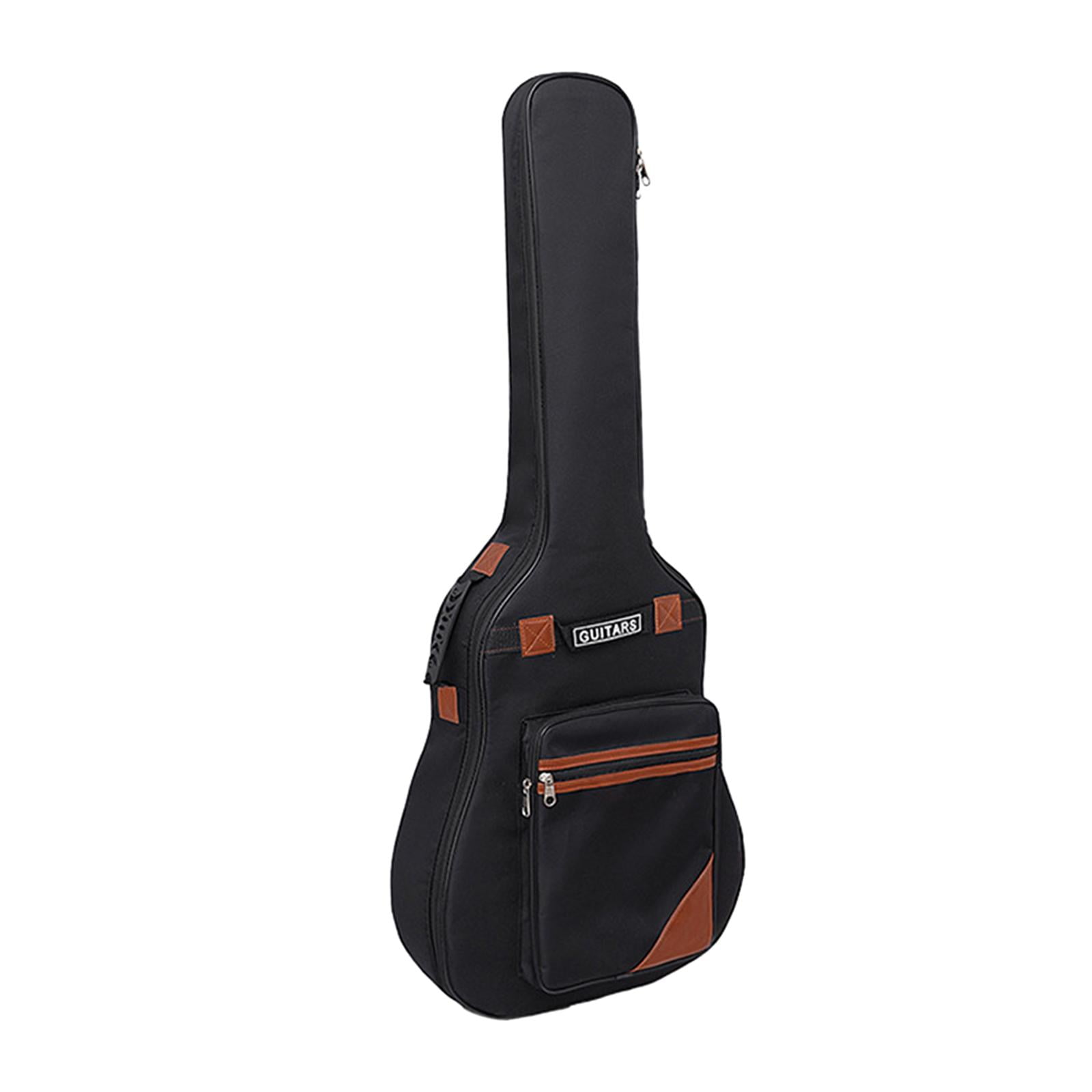 Electric Guitar Gig Bag Backpack Portable Adjustable Straps Black 17x42.5inch Nylon Side Handle