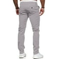 thumbnail image 4 of Pxiakgy Cargo Pants for Men Slim Waist Full Trousers Men's Casual Solid Mid Pocket Length Fashion Pant Men's Pants Mens Cargo Pants Z-Grey M, 4 of 9