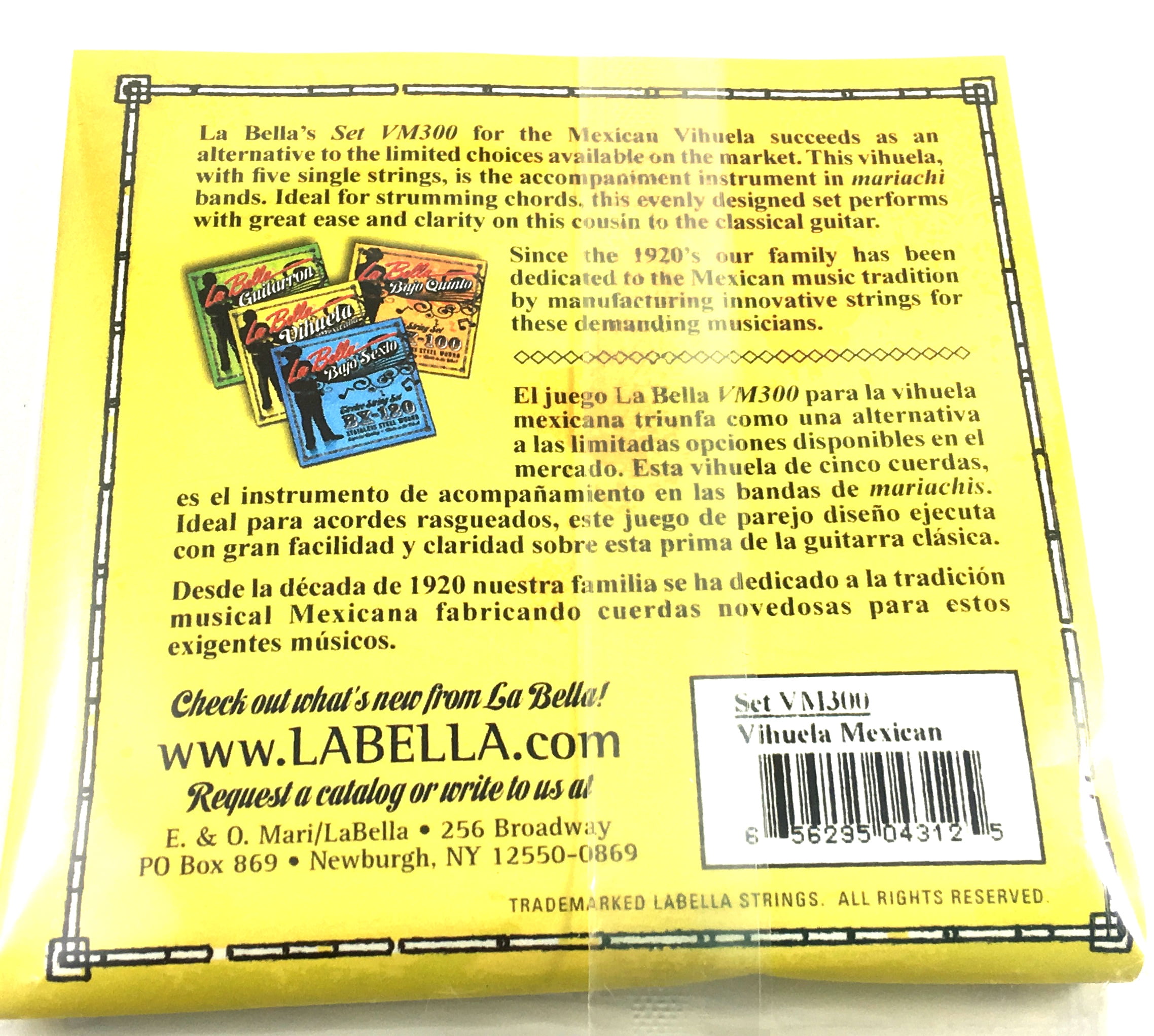 La Bella Vihuela De Mexico Guitar Strings 3-Packs VM300