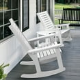 thumbnail image 5 of FURRYFECTION HDPE Indoor and Outdoor Muscle Armrests and Trimmed Edges Rocking Chair, White (Set of 2), 5 of 9
