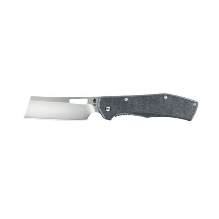 Gerber Flatiron Cleaver Folding Knife Micarta Handle Silver