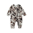 thumbnail image 2 of Baby Jumpsuit, 3 6 12 18M Long Sleeve Crew Neck Spots Print Zipped Fall Romper Clothes for Boys Girls, 2 of 9