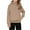 Beige, variant on Girls' Cotton Half Zip Hoodie Plain Hooded Pullover Sweatshirts with Thumb Holes Long Sleeve Fall Winter Tops (13 Years, Purple)