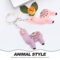 thumbnail image 3 of Moluckfu 2Ud Llavero Colgante De Alpaca Color Púrpura Con Material Resistente Y Animal, 3 of 7