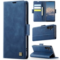 ELEHOLD Case for Samsung Galaxy A54 5G, RFID Blocking Leather Wallet Phone Case with Card Slots & Adjustable Kickstand,Blue