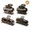 grey-4 pack, variant on Hair Claw Clip, PC Hair Clip with Elastic Spring, Large 3.74" and Small 1.97" Styling Clip for Half Up Hair, Bun, Ponytail, Updo and Everyday Outfits
