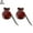 D, variant on Soug Wooden Castanets Spanish Castanets Flamenco Fancy Dress Music Plain; Red New
