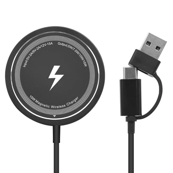 Fast Charging Wireless Charger,15W Magnetic Wireless Charging Pad Compatible for iPhone 17/16/15/14/16/12 and Airpods