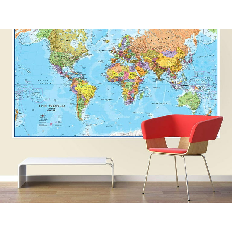 world map decal giant