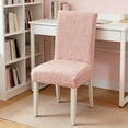 thumbnail image 2 of Round Dining Table Fall and Winter Thickened Fleece Chair Cover All-Purpose Dining Chair Cover, 38-45Cm White Polyester Cover Dining Chair Covers, 2 of 6