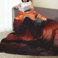 thumbnail image 6 of Fuzoiu Sunset Blossoms Phoenix Perch Print Ultra-Soft Micro Fleece Blanket,All Seasons Flannel Throw, Lightweight Blanket for Bed, Sofa, Couch, Movie Night, Camping, and Travel-80"x60", 6 of 7