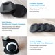 thumbnail image 4 of Muebles TUNC Castor Cups 4 PCS Almohadillas de goma antideslizantes Protectores de piso Negro 7.5cm Sencillez, 4 of 5