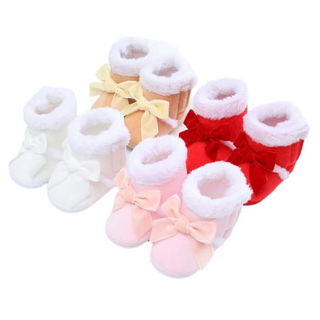 

Toddler Baby Girls Boots Winter Warm Soft Sole Fluffy Cute Non Slip Shoes Casual Walking Warm Sneakers