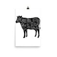 thumbnail image 3 of Butcher Cow Cuts Chart - Culinary Enthusiast - 13x19 Poster Print - Kitchen Decor, 3 of 6