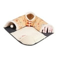 thumbnail image 3 of Cama túnel para gatos cálida de invierno, juguete interactivo ligero portátil, juego de cabaña Amarillo, 3 of 8