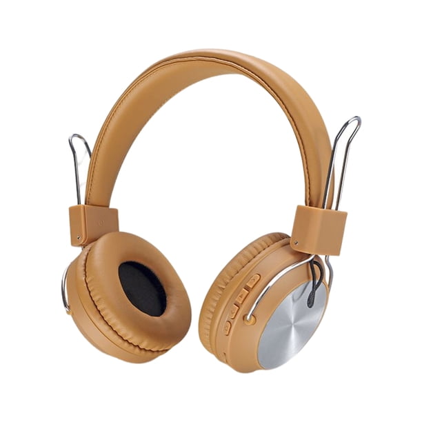 Cateissary Auriculares Estéreo Plegable Compatible con Bluetooth Diadema inteligente Electrónica de audio portátil Auriculares de sonido premium Navidad Cables de audio/vídeo Marrón