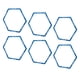 thumbnail image 1 of Anillo de entrenamiento hexagonal grueso, entrenador de fútbol deportivo, anillo de ejercicio para patios, 6 uds., 1 of 12
