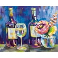 thumbnail image 2 of Vertentes, Jeanette 32x26 White Modern Wood Framed Museum Art Print Titled - Floral Party, 2 of 4