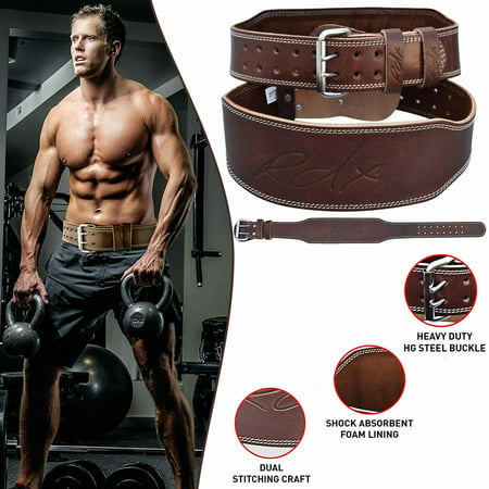 RDX Cow Hide Leather Training Weight Lifting Belt Back