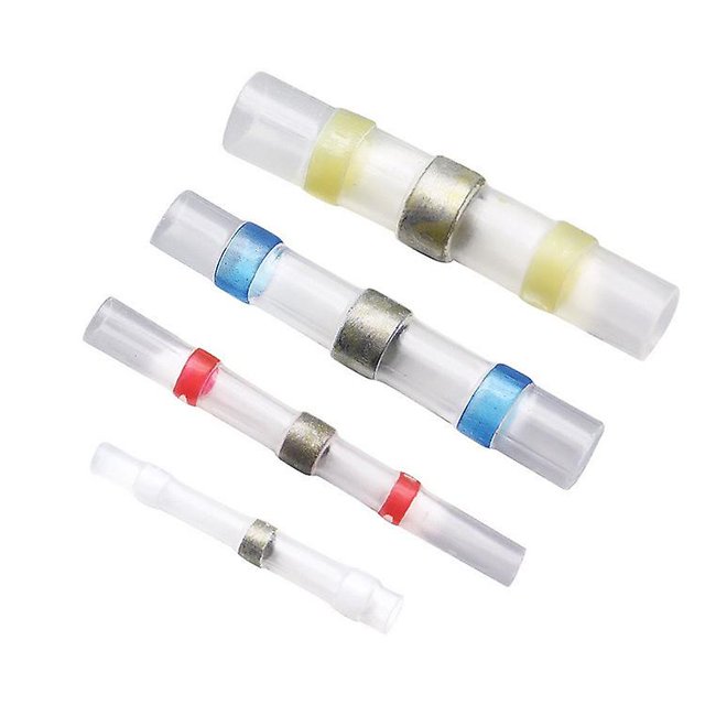 , 250 Uds., terminales de crimpado a tope termorretráctiles, sello de soldadura impermeable, conectores eléctricos a tope, Cable de alambre Kuyhfg Sin marca