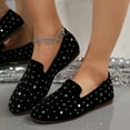 thumbnail image 5 of Tawop Womens Shoes Casual Flat Womans Shoes Round Toe Breathable Loafers Soft Versatile Rhinestone, 5 of 9