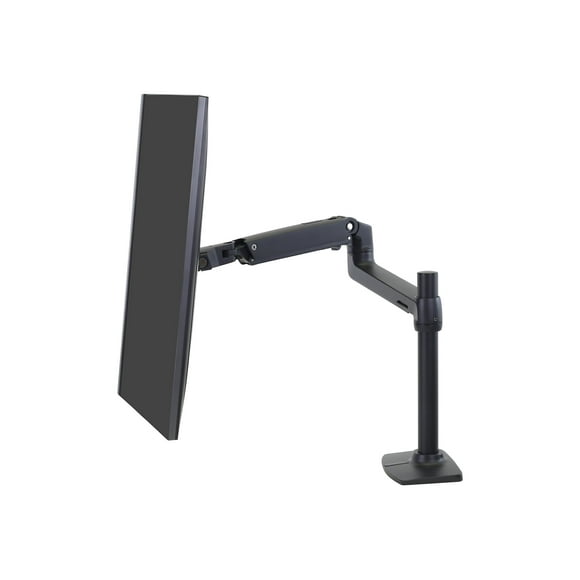 Ergotron - Mounting kit (articulating arm, tall pole, 2-piece desk clamp) - for monitor - aluminum - matte black - screen size: up to 34" - desk-mountable
