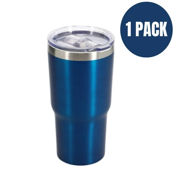 BYOBA 20 oz Stainless Steel Travel Mug – Blue Insulated Tumbler for Hot & Cold Drinks, BPA-Free, Durable Double Wall Cylinder Mug for Coffee, Tea, and Beverages – Pack of 1