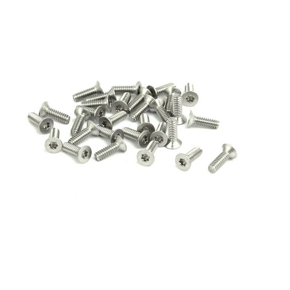 M1.6x5mm T4 304 Stainless Steel Flat Torx Head Screw 30pcs