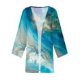 thumbnail image 5 of Inleife Cardigans for Women Womens Summer Fall Printed Cardigan Long Sleeve Loose Cover Up Casual Blouse Tops, 5 of 5