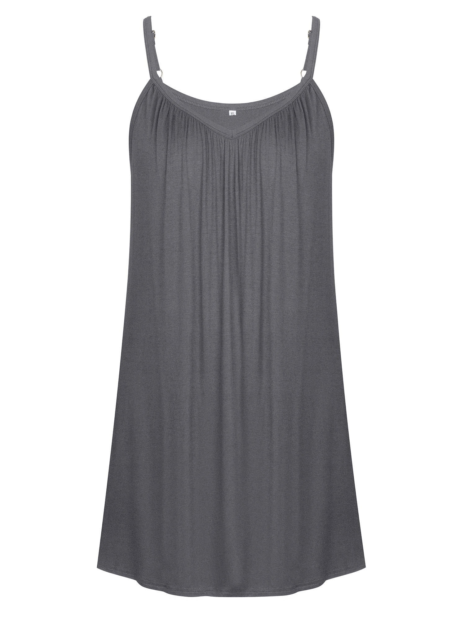 Chama Womens Plus Size Chemise Soft Sexy Sleepwear Pleated Nightgowns Loungewear for Women