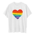 thumbnail image 4 of IROINNID Womens Vintage Tops Sun Rainbow Printed Pattern Comfy Casual Short Sleeve Tops Blouse On Sale, 4 of 6