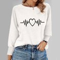thumbnail image 4 of Vmvidoty Womens Graphic Tees Soft Crew Neck Long Sleeve Summer Shirt Tops White L( Women's or Women's Plus ), 4 of 5