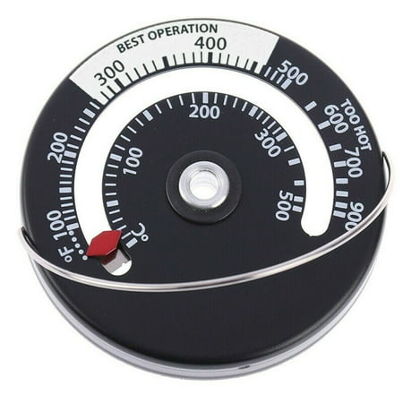 

iOPQO Hygrometer Woodstove Temperature Gauge Thermometer Pipe Heat Magnetic Burner Flue Fireplace Kitchen，Dining & Bar Oven Oven Thermometer Black