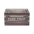 thumbnail image 4 of Home Decorative Set Of 3 Wood Crate - Farm Fresh - Brown, 4 of 6