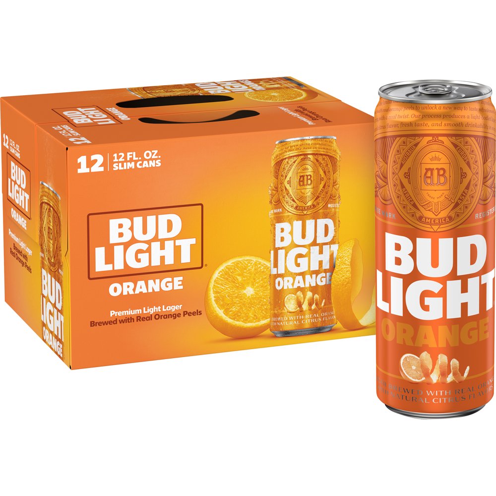 Bud Light Orange Beer 12 Pack Beer 12 Fl Oz Cans