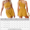 thumbnail image 2 of Conjunto de dos piezas de verano para mujer con pantalones cortos y tops sin mangas (amarillo XL) FLhrweasw Para estrenar, 2 of 7